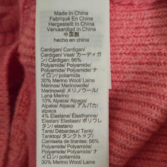 J.Crew Wool Alpaca CableKnit Crop Tank Sweater Super Soft Pink 2023 Size S - Picture 5 of 6